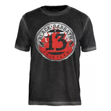 Camiseta Stamp Especial Black Sabbath 13 Flame Circle Mce219