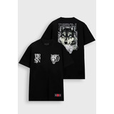 Camiseta Streetwear Black Wolf