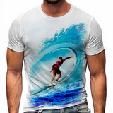 Camiseta Surf Surfista Praia Ondas Prancha