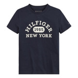Camiseta Tommy Hilfiger Infantil Azul Logo