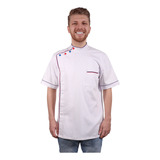 Camiseta Uniforme Barbeiro Branco Barber Smock Custom - Wp