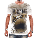 Camiseta Unissex Envio Rápido Bateria Música