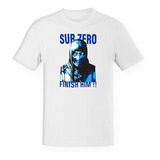 Camiseta Unissex Sub Zero Finish Him!!