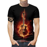 Camiseta Violão Masculina Musica Guitarra Blusa
