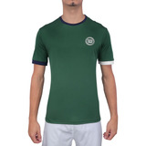 Camiseta Wilson Tour Line Verde E Marinho