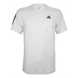 Camiseta adidas Club Tênis 3 Listras Branca Masculino