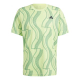 Camiseta adidas Club Tênis 3 Listras Verde Masculino