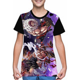 Camiseta/camisa Infantil One Piece Luffy E