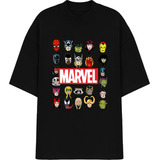 Camisetão Oversized Marvel Geek Logo 100% Algodão Unissex