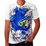 Camisetas Camisa Carpa Peixe Imagens Tatuagens 3d Hd 0
