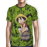 Camisetas One Piece Monkey D.luffy Personagens Confortável