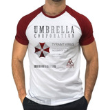 Camisetas Raglan Resident Umbrella Corp Biohazard Zumbi