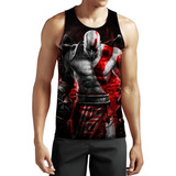 Camisetas Sem Mangas Estampadas Em 3d De Kratos God Of War