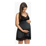 Camisola Amamentação S/robe Gestante Maternidade Luxo
