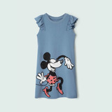 Camisola Infantil Menina E Scrunchie Minnie Azul Hering Kids