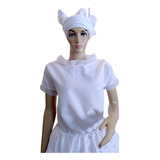 Camisu Feminino Umbanda E Candomblé Branco Bordado Inglês