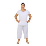 Camisu Umbanda Candomblé Feminino Branco Microfibra Premium