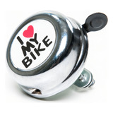 Campainha De Bicicleta I Love My Bike Tri Trin Cromado
