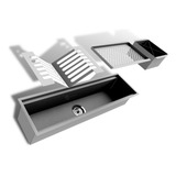 Canal Equipado Com Módulos Pratos Para Cozinha Aço Inox