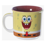 Caneca Bob Esponja Calça Quadrada Zona Criativa Cor Amarelo