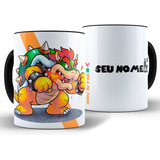 Caneca Bowser Super Mario Cerâmica Alça