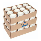 Caneca Branca De Porcelana Live Para Sublimação 36 Unid.