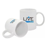 Caneca Branca Para Sublimação Resinada Live Aaa+ C/12