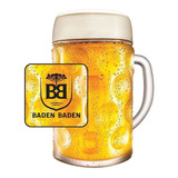 Caneca Cerveja Chopp Alemã Copo Mass Vidro Baden Baden 610ml Cor Branco