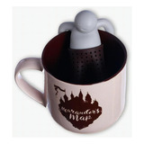 Caneca Com Infusor De Chá Xícara 350ml Porcelana Presente Hp Cor Rosa Harry Potter