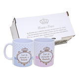 Caneca Convite Madrinha Padrinho Lembrança Batismo Caixa Mdf
