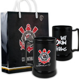 Caneca Copo Termico Gel Isolante Kit 2 Corinthians Original