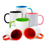Caneca De Cerâmica P/ Sublimação Interior E Alça Cor 12 Un