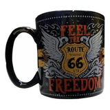 Caneca De Porcelana 300ml Preta Moto Club Café