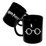 Caneca De Porcelana Preta Harry Potter Xícara Café 