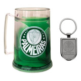 Caneca Gel Congelante Com Chaveiro Prateado Se Palmeiras