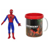 Caneca Homem Aranha Boneco 15cm Marvel Pronta Entrega!