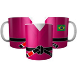 Caneca Jiu Jitsu Kimono Rosa - Coleção Artes Marciais