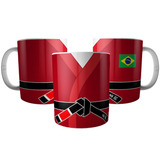 Caneca Jiu Jitsu Kimono Vermelho - Coleção Artes Marciais