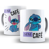 Caneca Lilo Stitch Com Café Sem Café Disney Mod 1 - Oferta