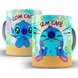 Caneca Lilo Stitch Com Café Sem Café Disney Modelos Diversos