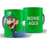 Caneca Luigi Super Mario 325ml Cerâmica