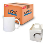 Caneca Para Sublimação Super Branca Live 12 Un + Caixinhas