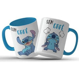 Caneca Personalizada Lili Stitck Disney Com Café E Sem Café