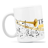 Caneca Personalizada Porcelana Instrumentos Musicais Present