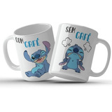 Caneca Personalizada Stitch Lilo Disney Com Café Sem Café Un