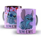 Caneca Personalizada Stitch Lilo Disney Com Café Sem Café