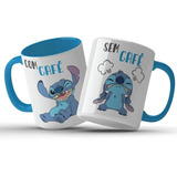 Caneca Personalizada Stitch Lilo Disney Com Café Sem Café