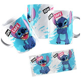 Caneca Porcelana 325ml Stitch Lilo Disney Com Café Sem Café