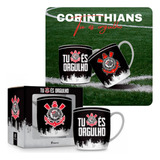 Caneca Porcelana Xícara Corinthians Timão Presente Futebol