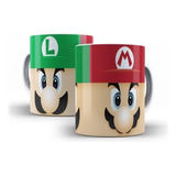 Caneca Super Mário Bros E Luigi